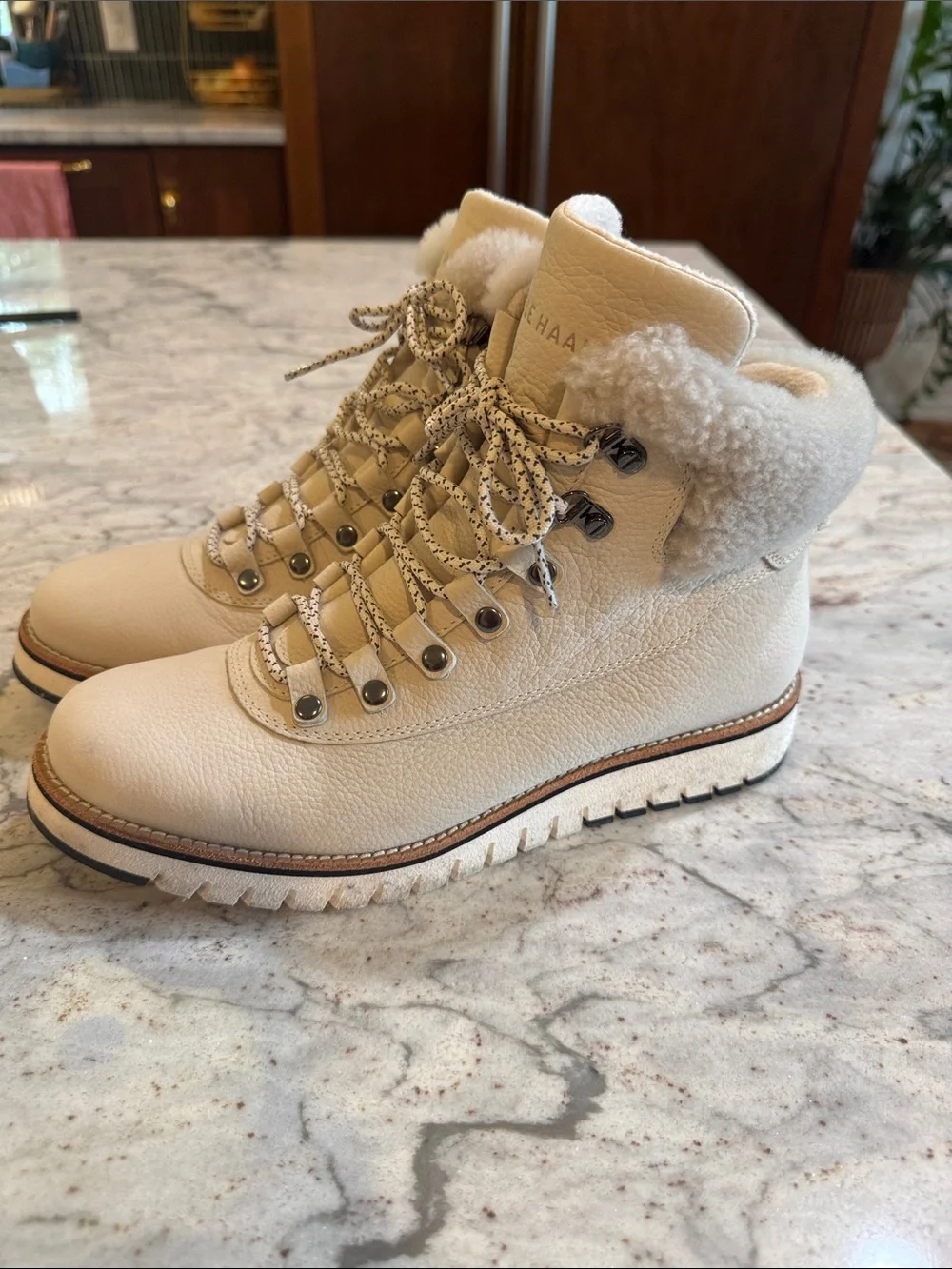 Cole Haan cream leather